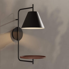 Aplique de pared con estante de apoyo "Bilon" - E27