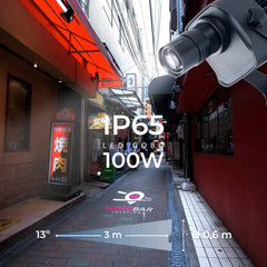 Proyector de logos LED GOBO 100W - Óptica 13° - Exterior - Rotativo
