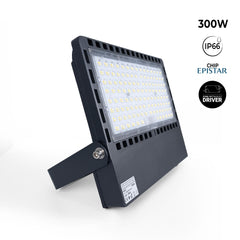Proyector LED asimétrico exterior 300W - 140lm/W- IP66