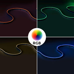 Tira LED COB 24V DC RGB - Emisión lateral - 12W/m - 10mm - IP20 - Corte c/ 5cm - Rollo de 5 metros