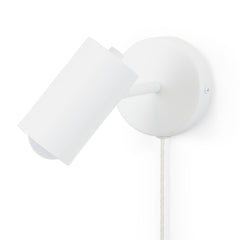 Aplique de pared interior orientable "Ben" con cable y enchufe - E27