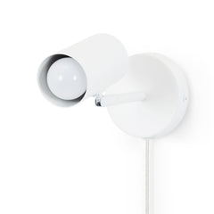 Aplique de pared interior orientable "Ben" con cable y enchufe - E27