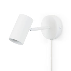 Aplique de pared interior orientable "Ben" con cable y enchufe - E27