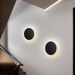 Aplique de pared circular "Eclipse" 12W - Chip Samsung - Luz cálida - IP44 - Ø 25cm