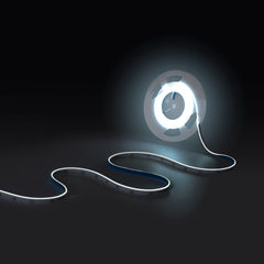 Tira LED COB 24V DC monocolor - Emisión lateral - 9W/m - 8mm - IP20 - Corte c/ 3cm - Rollo de 5 metros