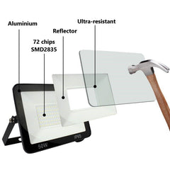 Pack de 2 proyectores LED exterior 50W - 95lm/W - IP65