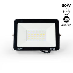 Proyector LED exterior 50W - 95lm/W - IP65 - Negro