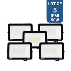 Pack de 5 proyectores LED exterior 50W - 95lm/W - IP65