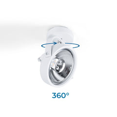 Foco de techo orientable "IRIS" + Bombilla AR111 GU10