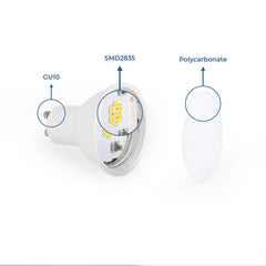 Bombilla LED GU10 - 6W - Regulable - 120º