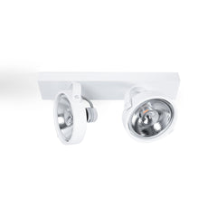Foco de techo doble orientable "IRIS" + 2 bombillas AR111 GU10