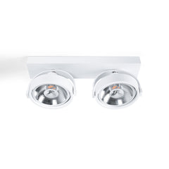 Foco de techo doble orientable "IRIS" + 2 bombillas AR111 GU10