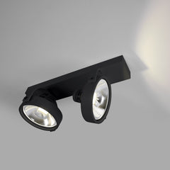 Foco de techo doble orientable "IRIS" + 2 bombillas AR111 GU10