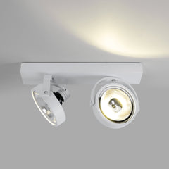 Foco de techo doble orientable "IRIS" + 2 bombillas AR111 GU10