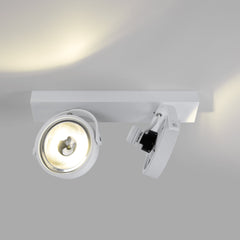 Foco de techo doble orientable "IRIS" + 2 bombillas AR111 GU10