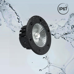 Baliza LED exterior suelo 18W - 12V DC - IP67 - Ø15cm -30º - RGB/3000K