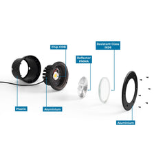 Baliza LED exterior suelo 18W - 100-240V - IP67 - Ø15cm - 30º