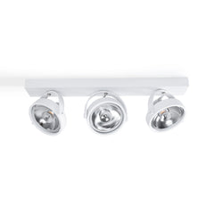 Foco de techo triple orientable "IRIS" + 3 bombillas AR111 GU10