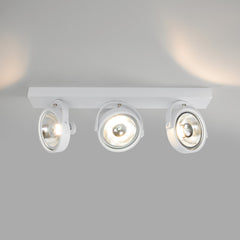 Foco de techo triple orientable "IRIS" + 3 bombillas AR111 GU10