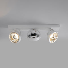 Foco de techo triple orientable "IRIS" + 3 bombillas AR111 GU10