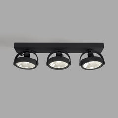 Foco de techo triple orientable "IRIS" + 3 bombillas AR111 GU10
