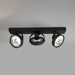 Foco de techo triple orientable "IRIS" + 3 bombillas AR111 GU10