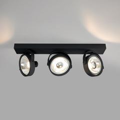 Foco de techo triple orientable "IRIS" + 3 bombillas AR111 GU10