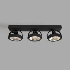 Foco de techo triple orientable "IRIS" + 3 bombillas AR111 GU10
