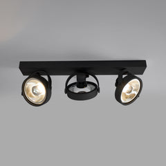 Foco de techo triple orientable "IRIS" + 3 bombillas AR111 GU10