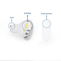 Bombilla LED GU10 - 7W - 120º