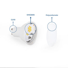 Bombilla LED GU10 - 7W - 120º