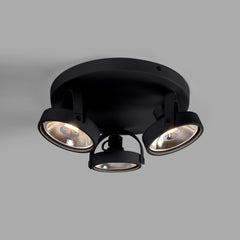 Aplique de techo triple orientable "IRIS 3" + 3 bombillas AR111