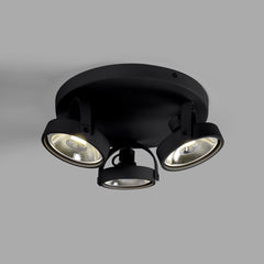 Aplique de techo triple orientable "IRIS 3" + 3 bombillas AR111