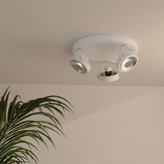 Aplique de techo triple orientable "IRIS 3" + 3 bombillas AR111