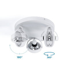 Aplique de techo triple orientable "IRIS 3" - 3 x AR111 GU10