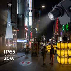 Proyector de logos LED GOBO 30W rotativo exterior - Óptica 20° - IP65