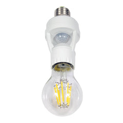 Adaptador para bombilla LED E27 con sensor de movimiento PIR 360º IP20