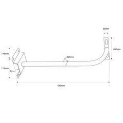Soporte para proyector LED - 60cm - 80cm - 1 metro