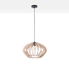 Lámpara colgante madera "Pili" - Ø 48cm - 1 x E27