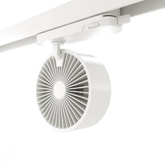 Proyector LED circular para carril trifásico 35W - ZOOM 15º- 45º - 4000K - CRI 90
