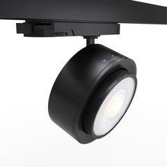 Proyector LED circular para carril trifásico 35W - ZOOM 15º- 45º - 4000K - CRI 90