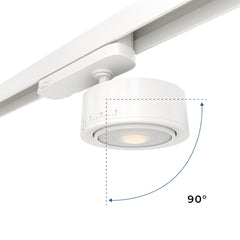 Proyector LED circular para carril trifásico 35W - ZOOM 15º- 45º - 4000K - CRI 90