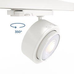 Proyector LED circular para carril trifásico 35W - ZOOM 15º- 45º - 4000K - CRI 90
