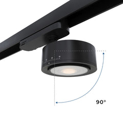 Proyector LED circular para carril trifásico 35W - ZOOM 15º- 45º - 4000K - CRI 90