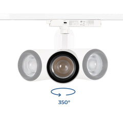 Proyector LED para carril Monofasico 35W CCT - ZOOM 20º- 60º - CRI 90