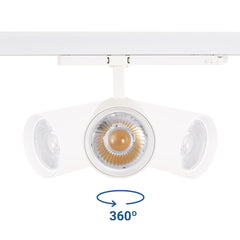 Proyector LED para carril trifásico 36W - CCT - TRIAC regulable - CRI90 - 3300 lm