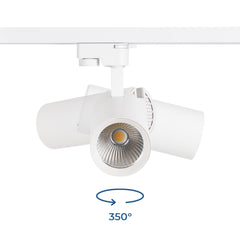 Proyector LED para carril monofásico 20W - CCT - CRI 90 - 1800 lm
