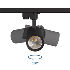 Proyector LED para carril monofásico 20W - CCT - CRI 90 - 1800 lm