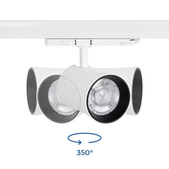 Proyector LED arquitectónico para carril trifásico CCT - 40W - CRI 90 - Driver KGP