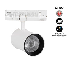 Proyector LED arquitectónico para carril trifásico CCT - 40W - CRI 90 - Driver KGP